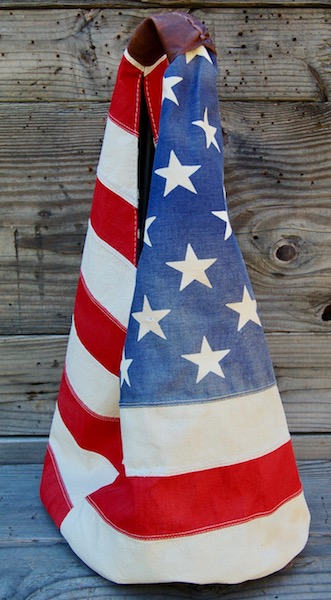 Riverside City California Vintage American Flag Tote Bag