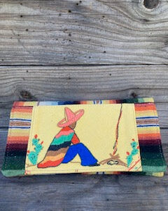 vintage campfire clutch