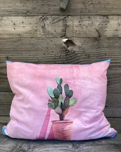 pink cactus pillow